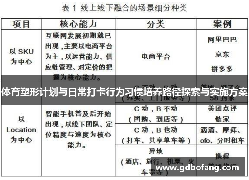 体育塑形计划与日常打卡行为习惯培养路径探索与实施方案